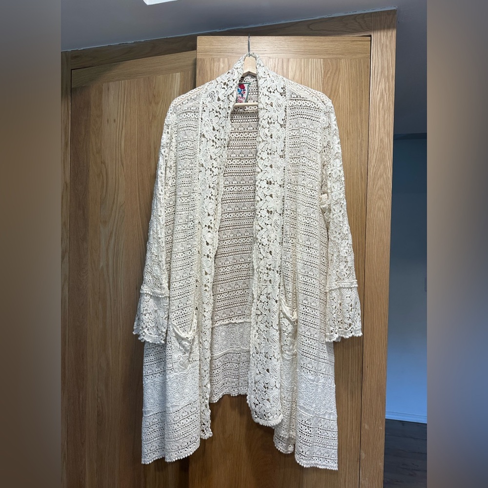 Johnny Was Crochet Cardigan. Size s/m. Excellent condition.